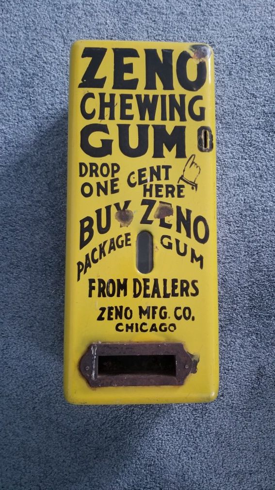 Vintage Zeno Gum vending machine