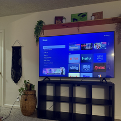 Black cubicle tv stand