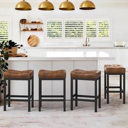 Set of 4 Olivia Counter 24” Height Bar Stool