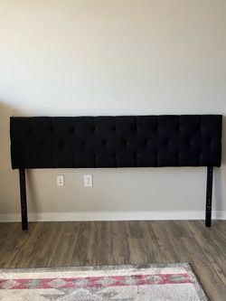 Black Tufted King Size Headboard