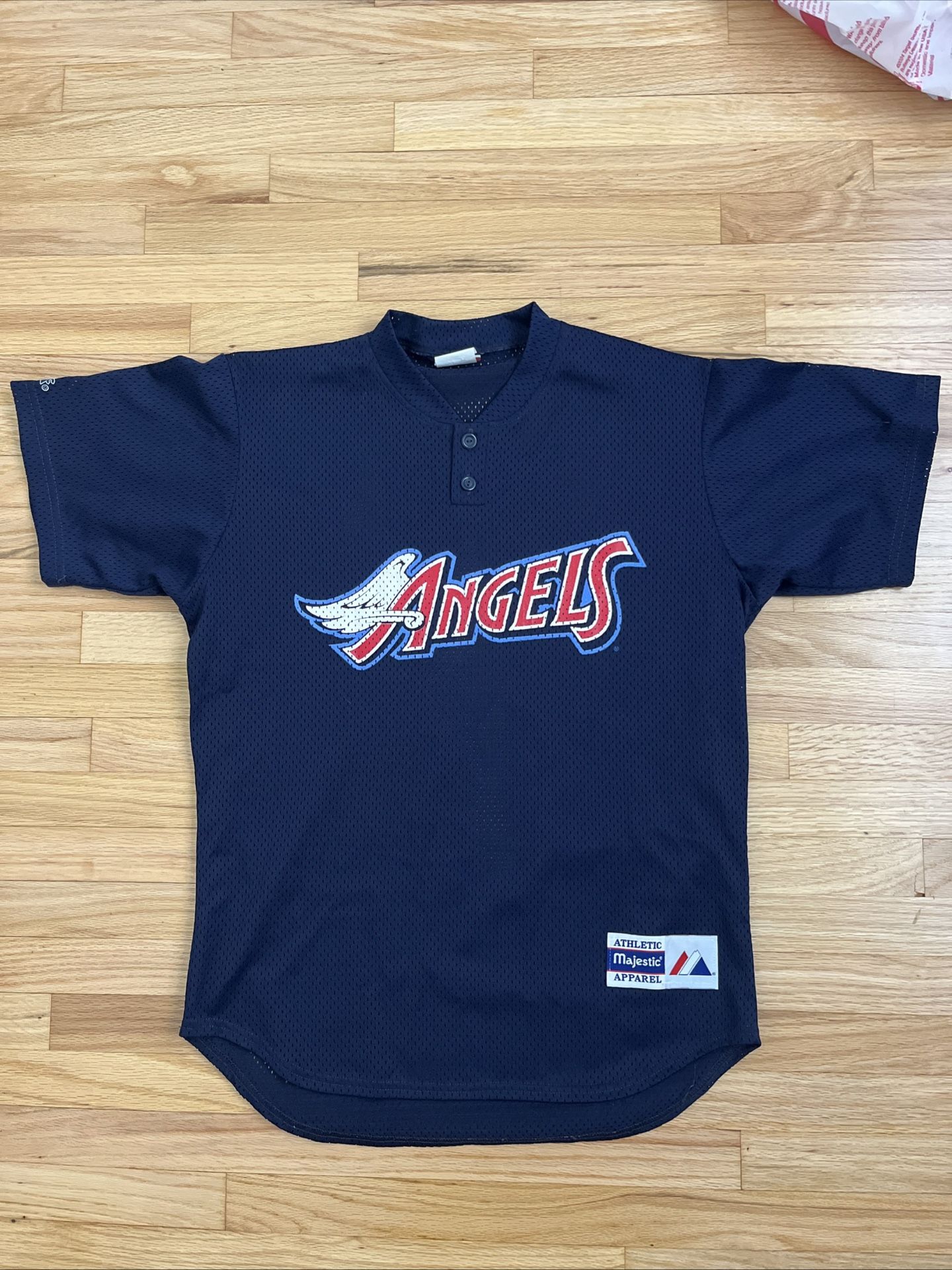 Vintage Majestic Anaheim Angels Jersey Batting Practice Medium Mesh MLB 90's
