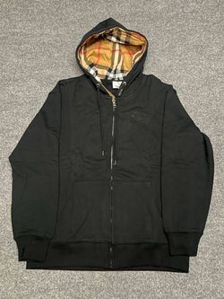 Black Burberry Zip-Up Hoodie 🐎