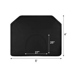 4' x 5' Salon Anti Fatigue Mat Hexagon Barber Mat for Round Base Styling Chair 1/2in 7/8in Thick