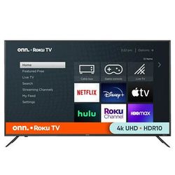 onn. 50” Class 4K UHD (2160P) LED Roku Smart TV HDR (100012585)