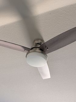 Fan with light and remote