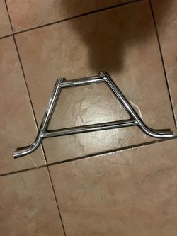 Chrome 2 wheel gang bars and street co seat