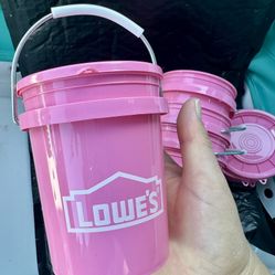 Pink lowe’s Mini Buckets 