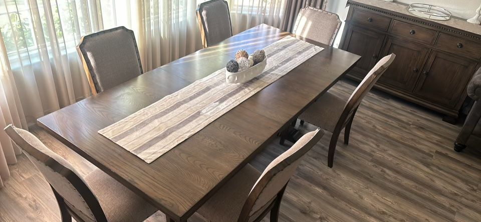 Dining Table and Buffet Cabinet
