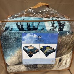 Wolf/ Animals Queen Size Double Sided Blanket