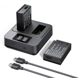 llano 2-Pack LP-E17 Batteries & 20W Fast Charger Set - for Canon EOS