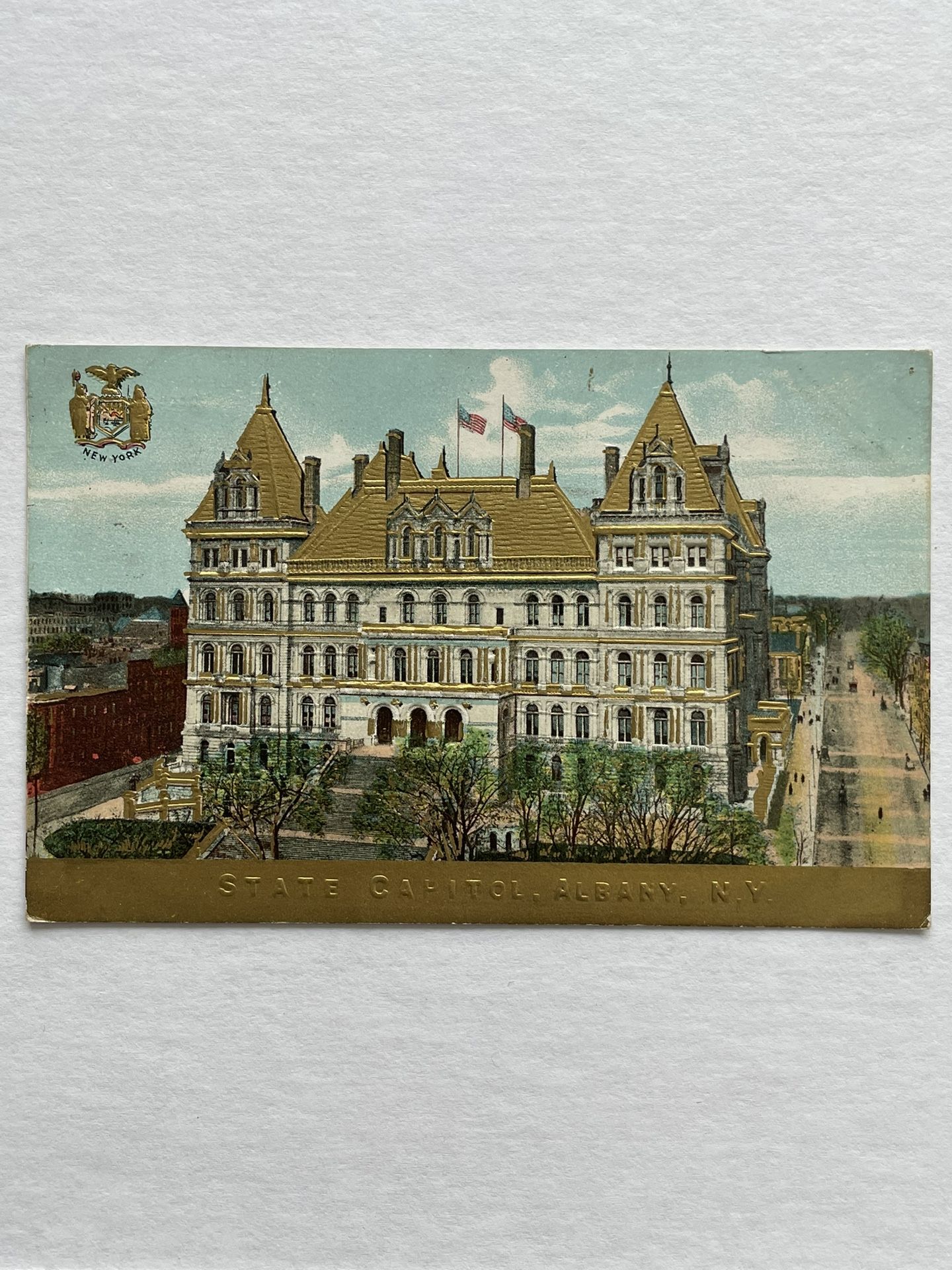 Antique Embossed Postcard State Capital Building Albany, NY Divided Back