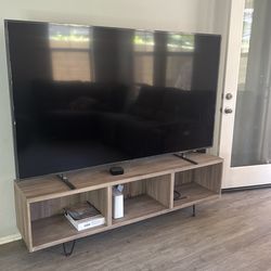 MASSIVE 75" Samsung Smart TV + Modern Hairpin Leg Stand Bundle