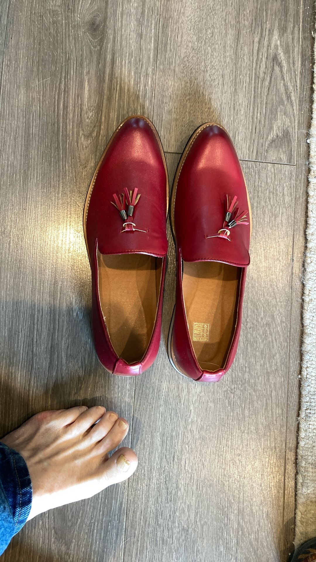 Beautiful Red Tassel Loafers