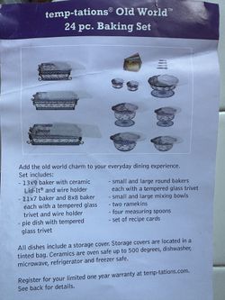 Temp-tations Baking Set
