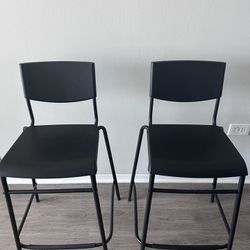Two Bar Stools/ Counter Stools (stackable)