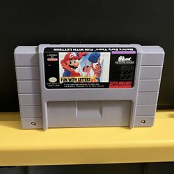 Mario’s Early Years Fun With Letters for Super Nintendo Entertainment System video game console cartridge SNES