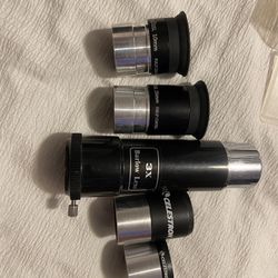 Celestron/Plossl Telescope Lens Bundle 