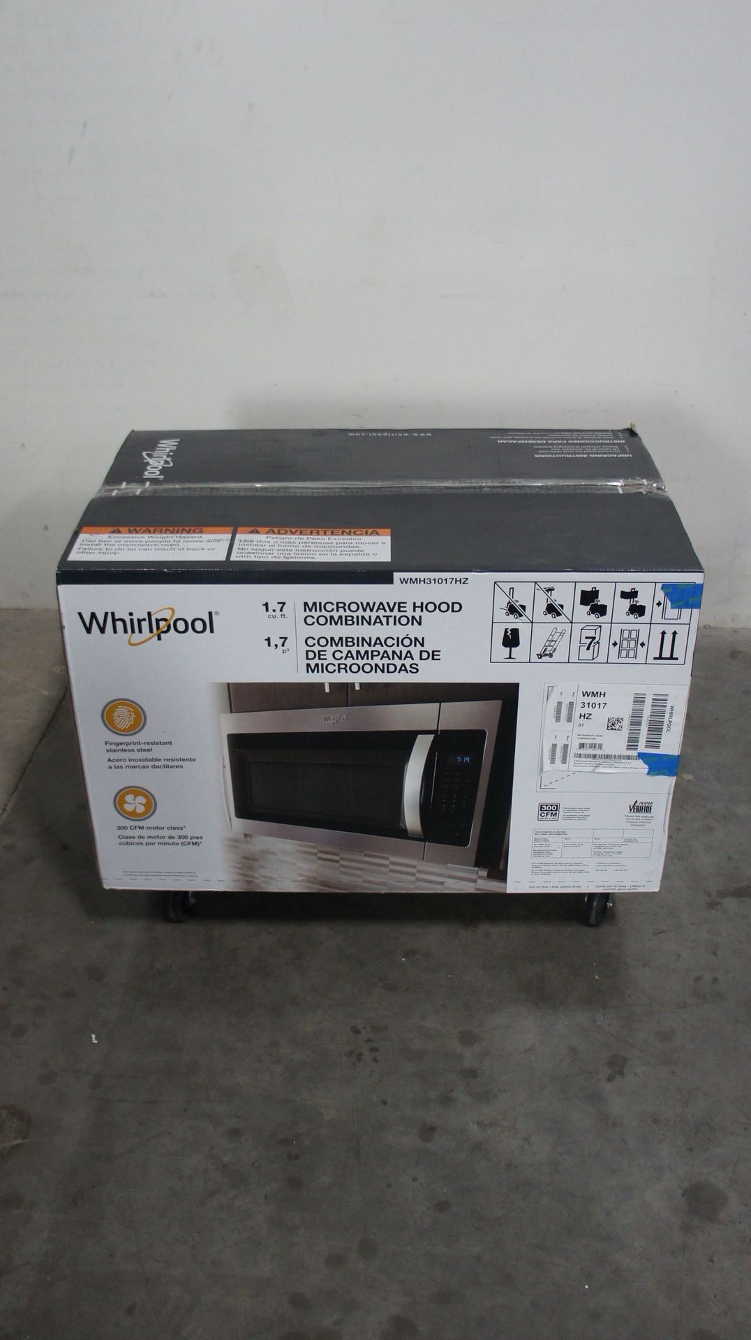 Whirlpool WMMS3130RS 1.7 Cu. Ft. Over The Range Microwave *STILL IN THE BOX*