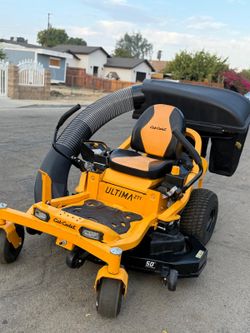Cub Cadet includes bag
Ultima ZT1 50 in. Fabricated Deck 23HP V-Twin Kawasaki FR Series Engine Dual Hydro Drive Gas Zero Turn Riding Lawn Mower