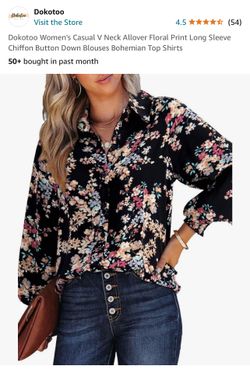 Women’s Floral Print Long Sleeve Shirt