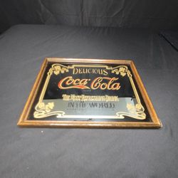 Vintage Coca-Cola Glass Mirror Collectors