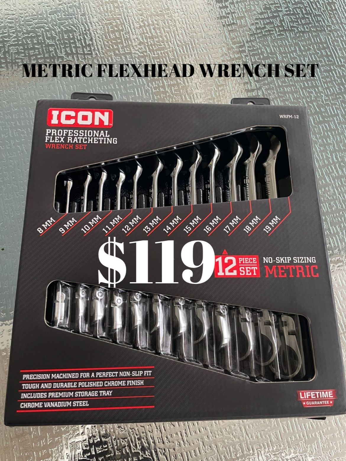 Icon Flex Head Ratcheting Wrenches $119