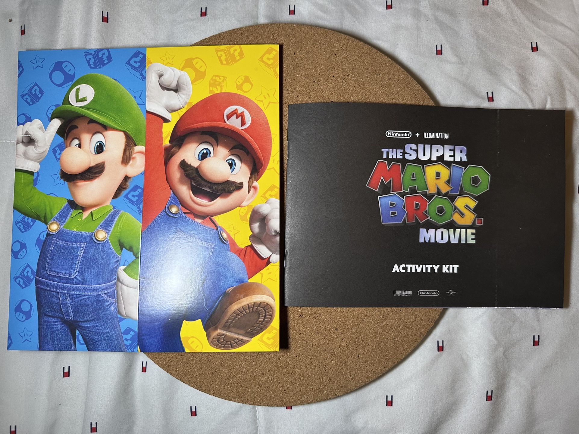 Super Mario Bros. Xfinity Themed Popcorn Holder & Activity Book Mario Luigi