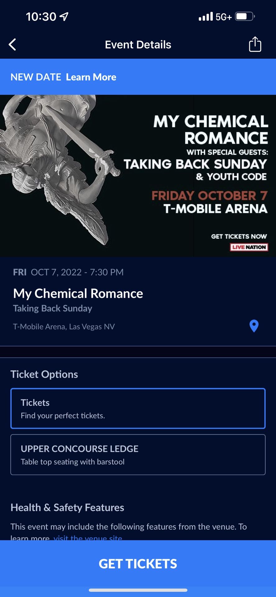 My Chemical Romance Ticket