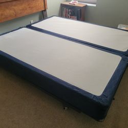 King Size Bed Fram and Box Spring