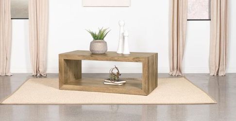 💎Rectangular Solid Wood Coffee Table Natural💎