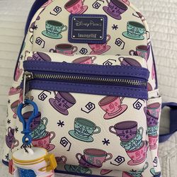Disney Parks Loungefly Alice in Wonderland Mad Tea Party Teacups Backpack Bag -A