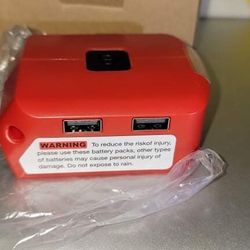 Made For Milwaukee Batteries. USB, Led Light, Dc Power. 18 Volt. 