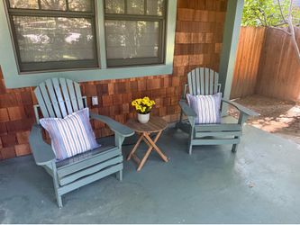 Marketplace Title  Adirondack Patio Chair Set with Side Table – Outdoor Porch Seating