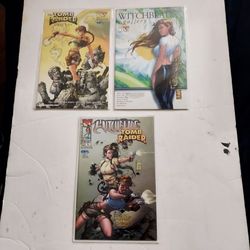 Tomb Raider Witchblade Comic Book Lot of 3
