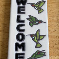 Decorative Welcome Terra Cotta Tile