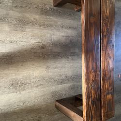 Stained  Pine Bench Made By Hand 
