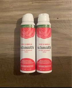 Schmidt’s Rose + Vanilla Natural Deodorant Spray $7 Each