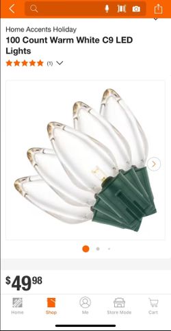 100  Warm White C9 Led Lights