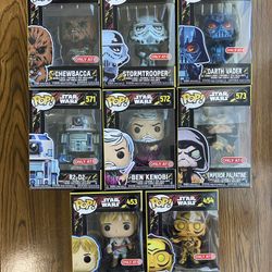 Star Wars Retro Series Funko Pops, Set of 8, Target Exclusive