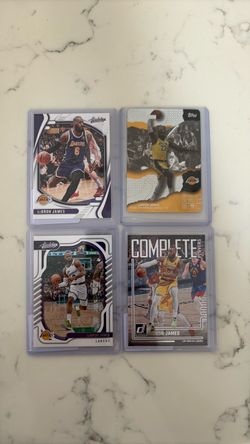LeBron James Lakers Trading Cards Lot of 4
