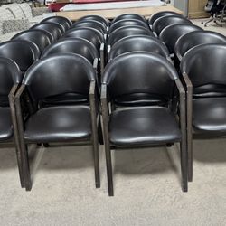 Commercial Grade Guest Lobby Waiting Room Leather Office Chairs 