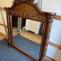 Ashley Furniture Mirror Big Solid Wood 53x48” 
