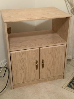 Vintage-Style Oak Storage Cabinet / TV Stand