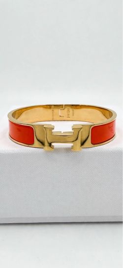 Clic H Bracelet Orange Gold Tone