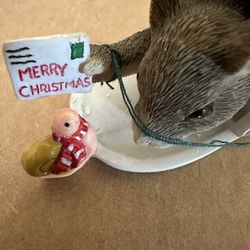 1997 Charming Tails "Special Delivery" Mouse in Mailbox Ornament