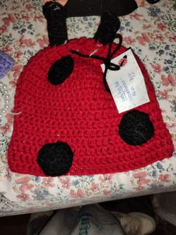 Baby ladybug beanie and skirt