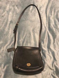 Coach Vintage Black Leather Crossbody Bag