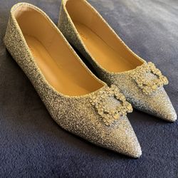 Sparkly Silver Shoes