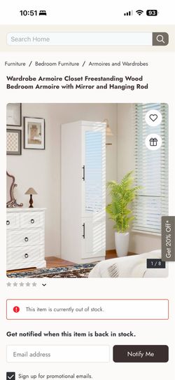Wardrobe armoire closet