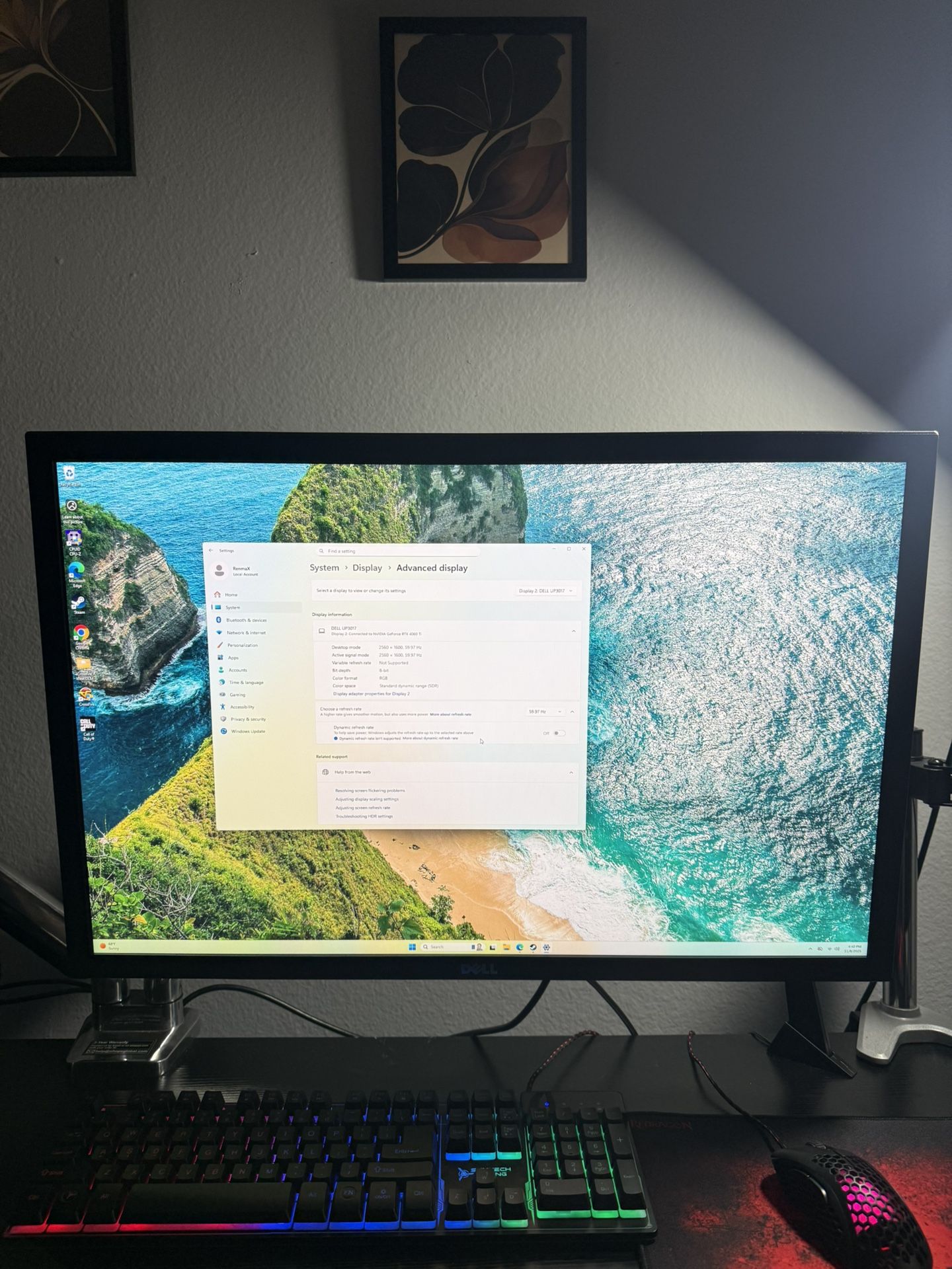 Dell UltraSharp UP3017 30” IPS Monitor | WQXGA 2560×1600 | HDMI + DisplayPort | Perfect Condition